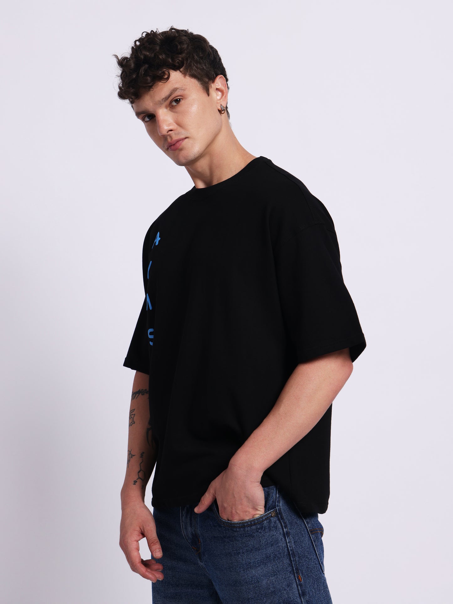 Dragon Sky Drip T-Shirt (240 GSM) – Oversized Streetwear with Phoenix Graphic & Puff Print (Ultra Soft Fabric)