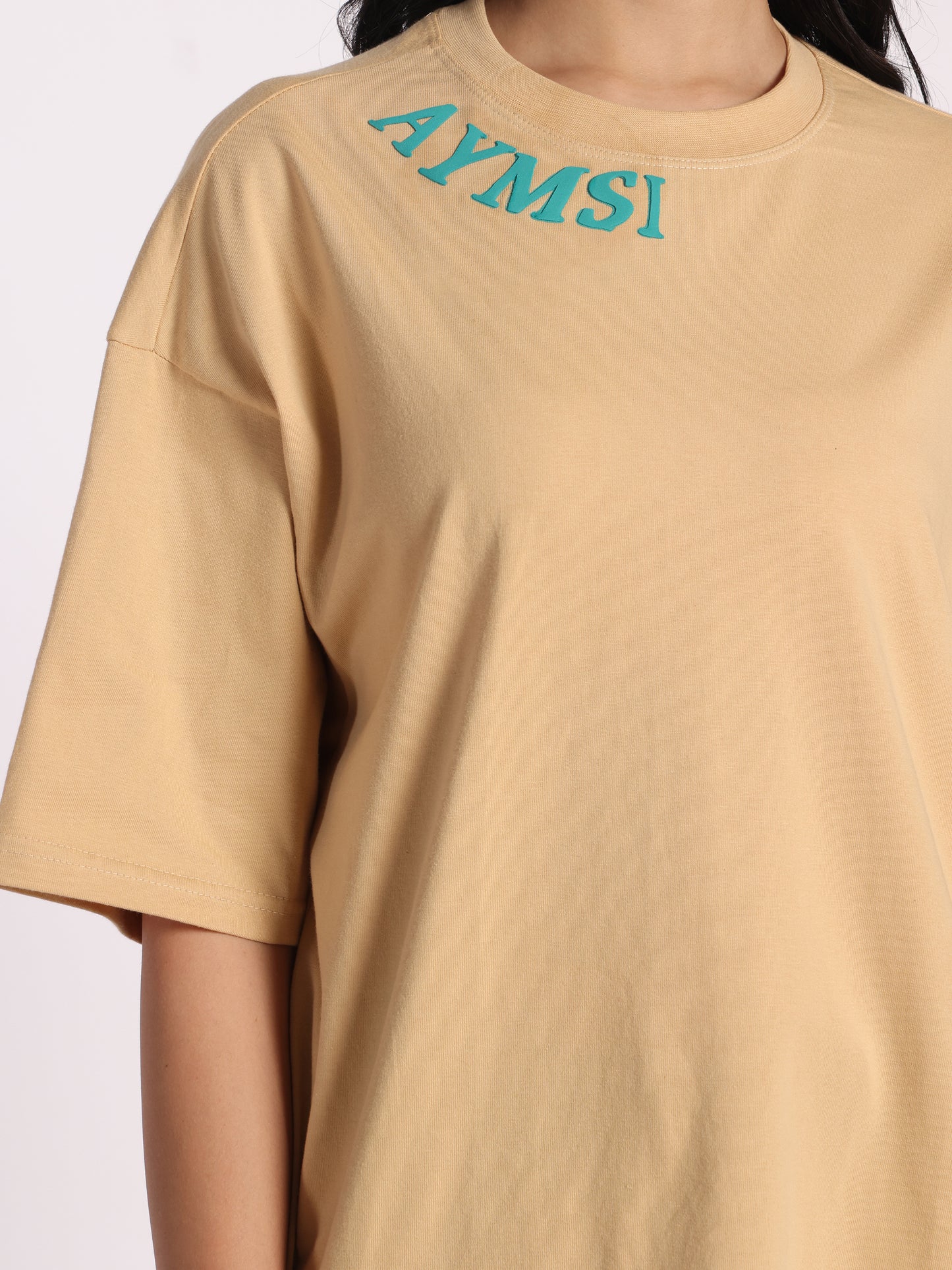 Dirty Money Oversized T-Shirt for Men & Women | Beige Cotton Tee with Dollar Bill Quote Print | Unisex Streetwear Fashion